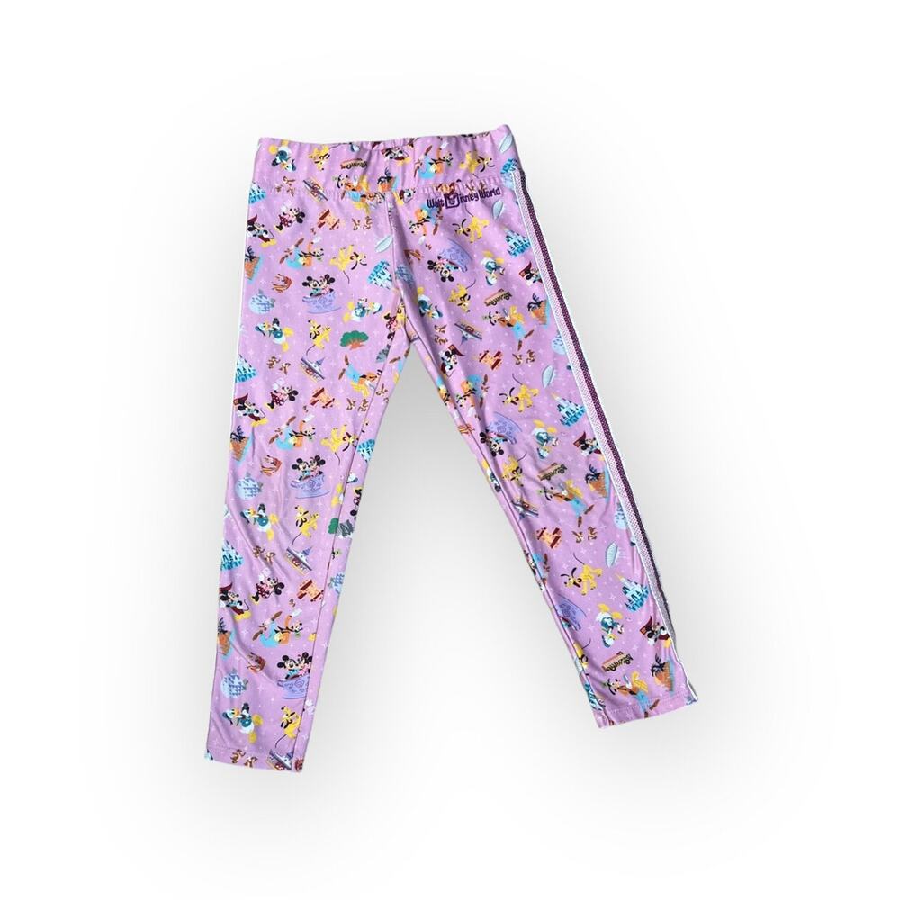 Walt Disney World Sequin Stripe Print Soft Leggings